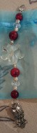 Owl Flower Red Scissorfob